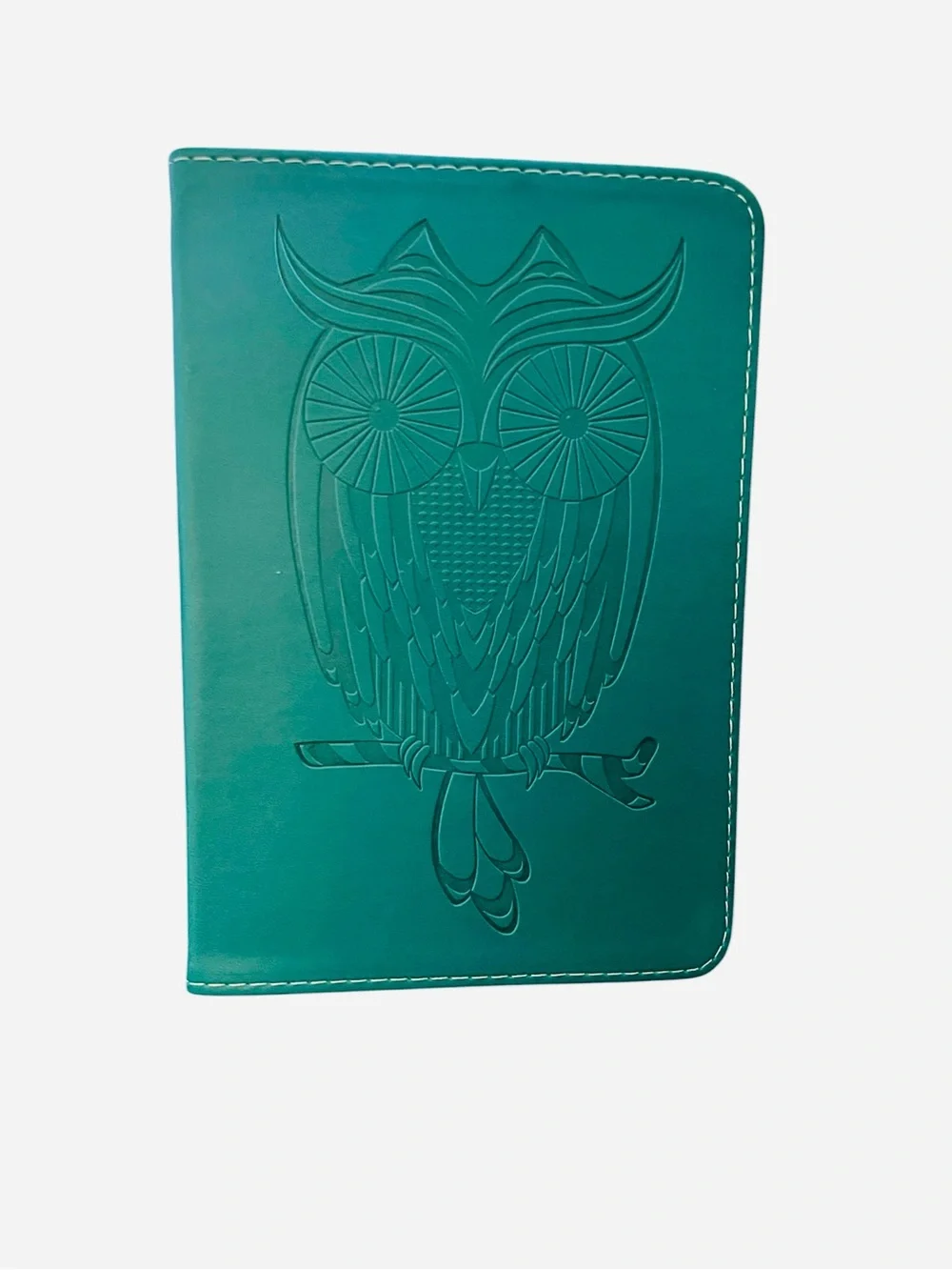 Piccadilly Debossed Leatherlook Owl Teal Journal